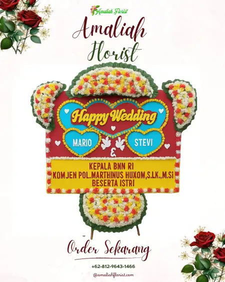 Papan Bunga Pernikahan Segulung